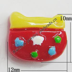 Resin Cabochons, No Hole Headwear & Costume Accessory, Cat 12x10mm, Sold by Bag