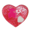 Resin Cabochons, No Hole Headwear & Costume Accessory, Heart 13x12mm, Sold by Bag