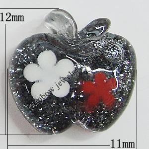 Resin Cabochons, No Hole Headwear & Costume Accessory, Apple 12x11mm, Sold by Bag