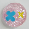 Resin Cabochons, No Hole Headwear & Costume Accessory, Flat Round 10mm, Sold by Bag