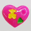 Resin Cabochons, No Hole Headwear & Costume Accessory, Heart 13x11mm, Sold by Bag