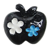 Resin Cabochons, No Hole Headwear & Costume Accessory, Apple 12x11mm, Sold by Bag