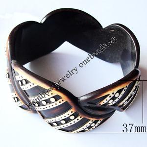 Resin Bracelet, width:37mm, Inner Diameter about:6.8cm, Sold by PC