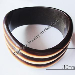 Resin Bracelet, width:30mm, Inner Diameter about:6.8cm, Sold by PC