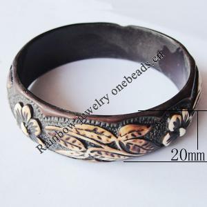 Resin Bracelet, width:20mm, Inner Diameter about:6.8cm, Sold by PC