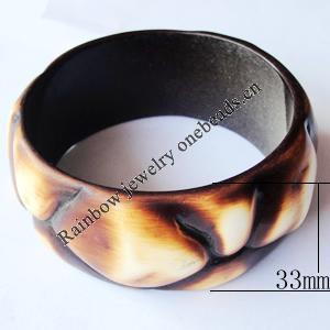 Resin Bracelet, width:33mm, Inner Diameter about:6.8cm, Sold by PC