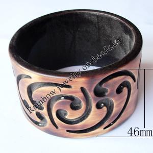 Resin Bracelet, width:46mm, Inner Diameter about:6.8cm, Sold by PC