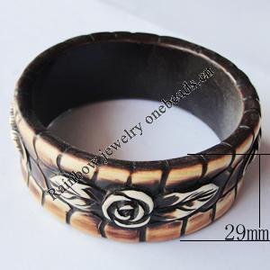 Resin Bracelet, width:29mm, Inner Diameter about:6.8cm, Sold by PC