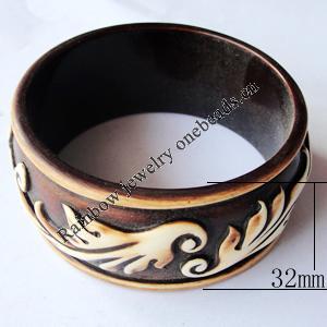 Resin Bracelet, width:32mm, Inner Diameter about:6.8cm, Sold by PC