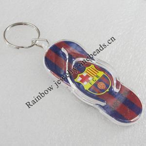 Key Chain, Acrylic Pendant, Pendant About：77x32mm, Length Approx:102mm, Sold by PC 