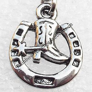 Zinc Alloy Charm/Pendants, Nickel-free & Lead-free, A Grade 18x14mm, Sold by PC