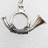 Zinc Alloy Charm/Pendants, Nickel-free & Lead-free, A Grade bugle 18x26mm, Sold by PC