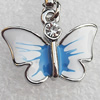 Zinc Alloy Enamel Charm/Pendant with Crystal, Nickel-free & Lead-free, A Grade Animal 17x21mm, Sold by PC  
