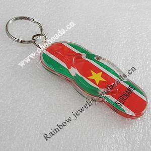 Key Chain, Acrylic Pendant, Pendant About: 77x32mm, Length Approx:102mm, Sold by PC 