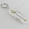 Key Chain, Acrylic Pendant, Pendant About: 77x32mm, Length Approx:102mm, Sold by PC 