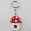 Key Chain, Iron Ring with Wood Charm, Charm Size:47x38mm, Sold by PC