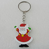 Key Chain, Iron Ring with Wood Charm, Charm Size:49x36mm, Sold by PC