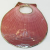 Shell Pendant, Gold Plated, 60x65mm, Hole:Approx 17mm, Sold by PC