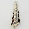 Shell Pendant, Silver Plated, 17x43mm, Hole:Approx 5mm, Sold by PC