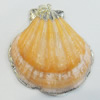 Shell Pendant, Silver Plated, 46x50mm, Hole:Approx 5mm, Sold by PC