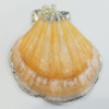 Shell Pendant, Silver Plated, 46x50mm, Hole:Approx 5mm, Sold by PC