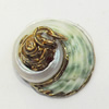 Shell Pendant, Gold Plated, 23x20mm, Hole:Approx 5mm, Sold by PC