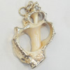 Shell Pendant, Gold Plated, 28x42mm, Hole:Approx 5mm, Sold by PC