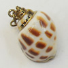 Shell Pendant, Gold Plated, 18x27mm, Hole:Approx 5mm, Sold by PC