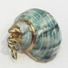 Shell Pendant, Gold Plated, 22x24mm, Hole:Approx 5mm, Sold by PC