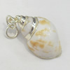 Shell Pendant, Silver Plated, 13x25mm, Hole:Approx 5mm, Sold by PC