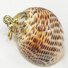 Shell Pendant, Gold Plated, 20x27mm, Hole:Approx 5mm, Sold by PC