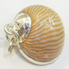 Shell Pendant, Silver Plated, 18x20mm, Hole:Approx 5mm, Sold by PC