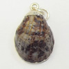 Shell Pendant, Silver Plated, 15x25mm, Hole:Approx 5mm, Sold by PC