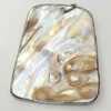 Shell Pendant, Silver Plated, Trapezium, 27x37x43mm, Hole:Approx 5mm, Sold by PC