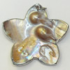 Shell Pendant, Silver Plated, Flower, 43mm, Hole:Approx 5mm, Sold by PC