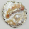 Shell Pendant, Gold Plated, Leaf, 41mm, Hole:Approx 5mm, Sold by PC