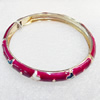 Cloisonne Bracelet, width:8mm, Inner Diameter:60mm, Outer Diameter:68mm, Sold by Dozen