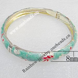 Cloisonne Bracelet, width:8mm, Inner Diameter:60mm, Outer Diameter:68mm, Sold by Dozen