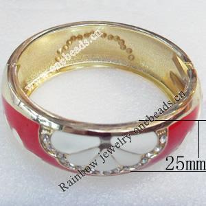 Cloisonne Bracelet, width:25mm, Inner Diameter:52mm, Outer Diameter:73mm, Sold by Dozen