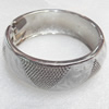 Zinc Alloy Bracelet, width:25mm, Inner Diameter:55mm, Outer Diameter:75mm, Sold by Dozen