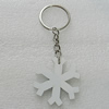 Key Chain, Iron Ring with Wood Charm, Charm Size:42mm, Sold by PC