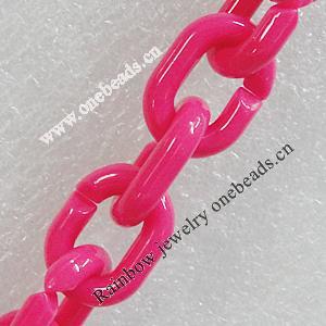 Acrylic Chains, Lead-free, Dyed Color, 16x14x4mm, Sold by Bag