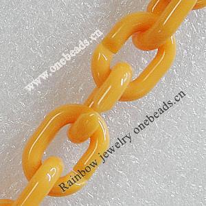 Acrylic Chains, Lead-free, Dyed Color, 16x14x4mm, Sold by Bag