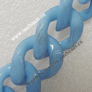 Acrylic Chains, Lead-free, Dyed Color, 30x25x6.5mm, Sold by Bag