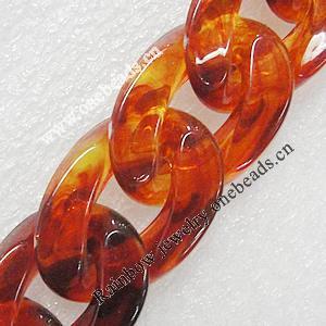 Acrylic Chains, Lead-free, Dyed Color, 30x21x6.5mm, Sold by Bag