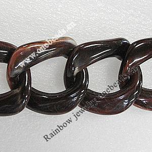 Acrylic Chains, Lead-free, Dyed Color, 41x40x13mm, Sold by Bag