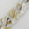 Acrylic Chains, Lead-free, Dyed Color, 30x21x6.5mm, Sold by Bag