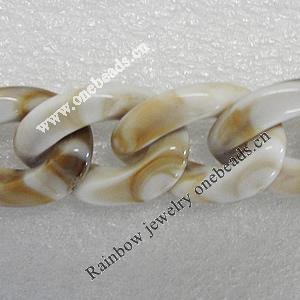 Acrylic Chains, Lead-free, Dyed Color, 30x21x6.5mm, Sold by Bag