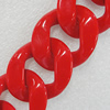 Acrylic Chains, Lead-free, Dyed Color, 41x34x9mm, Sold by Bag