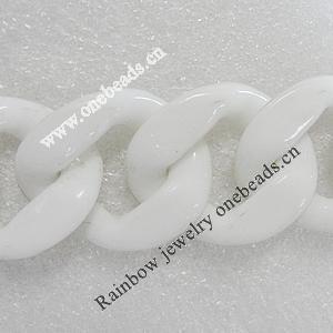 Acrylic Chains, Lead-free, Dyed Color, 30x25x7mm, Sold by Bag